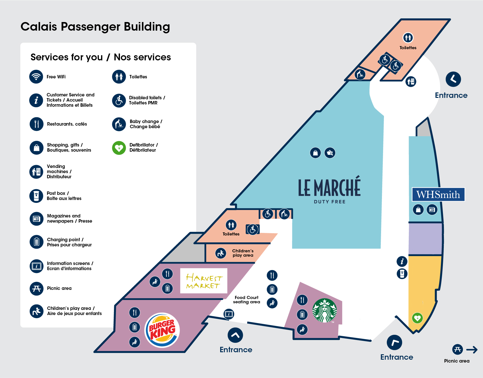 Calais Terminal Map