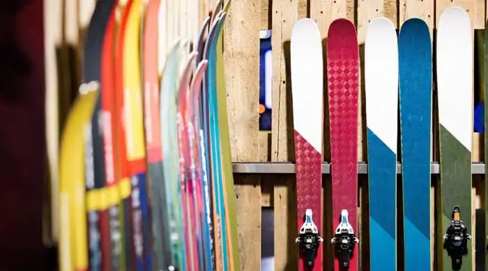 Skis ready to rent.