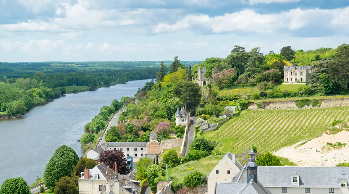 View from Chinon Castle on the valley of the Venant