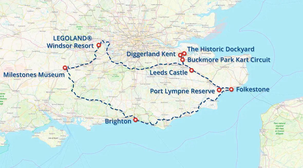 De leukste roadtrip route voor de hele familie in Zuid-Engeland!