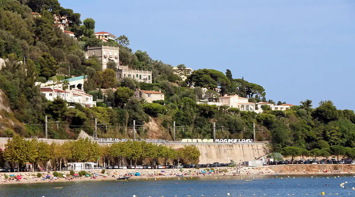 The idyllic Plage des Marinières is loved by locals too